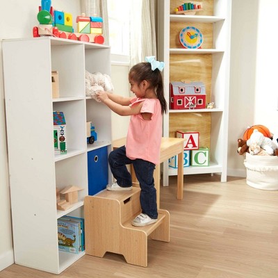 Natural Wooden 2-Step Kids Step Stool