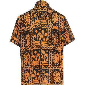 LA LEELA Men's Hawaii Cruise Vacation Tops Hawaiian Print Aloha Mens Shirts Stylish Beach Short Sleeve Button Down - 1 of 2
