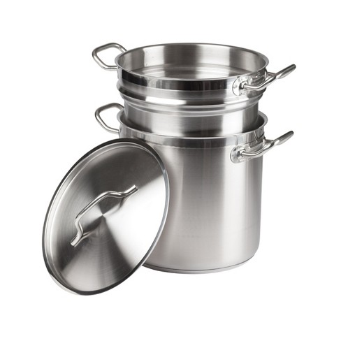 Farberware Classic Series 2qt Stainless Steel Double Boiler and Saucepan  with Lid Silver