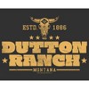 Men's Yellowstone Small Cow Skull Dutton Ranch Logo ESTD 1886 T-Shirt - 2 of 4