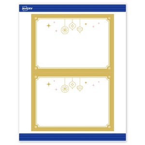 Avery Invitation Cards, 5" x 7", Gold-Metallic Ornaments, Matte, 20 - 1 of 4