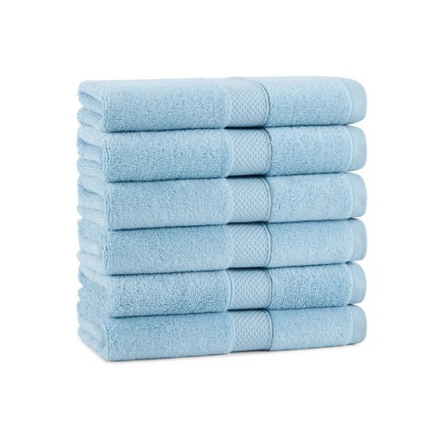 Aston & Arden Luxury Cotton Hand Towels (pack Of 6), 16x30, Blue : Target
