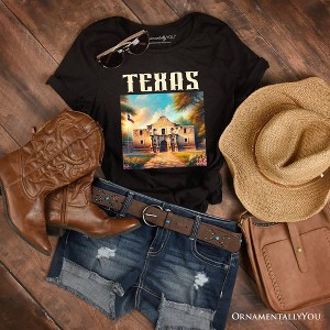 Rustic Texas State Alamo T-Shirt, American Western Charm Tee and San Antonio Historical Souvenir | OrnamentallyYou - 1 of 4
