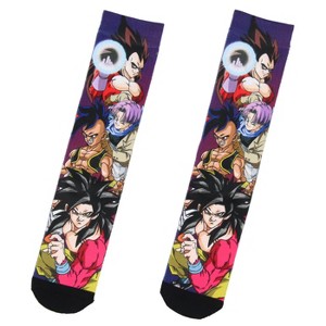 Dragon Ball Z Socks Super Saiyan 4 Character Sublimated Men's Crew Socks 1 Pair - 1 of 3
