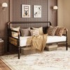 Daybed with Trundle, Twin Daybed with Pop Up Trundle Set, Metal Twin Bed Frame with Steel Slat Support, Sofa BedFrame for Kids/Teens/Adults - 3 of 4