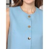 INSPIRE CHIC Women's Tweed Sleeveless Button Down Business Casual Waistcoat Vest - 4 of 4