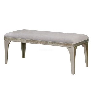 Simple Relax Dining Seating Bench in Silver and Light Gray - 1 of 4