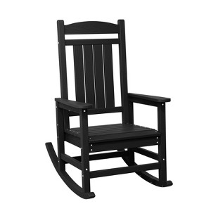 Hyleory HDPE Modern Resin Rocking Chair, Extra Wide Outdoor Adirondack Chair - 1 of 4