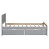Gulches Modern Design Twin Size Platform Bed Frame with 2 Drawers for Grey Color - 4 of 4