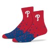 MLB Philadelphia Phillies Adult Quarter Socks: Cushioned Heel & Toe, Knit Fabric - 2 of 3