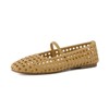 CUSHIONAIRE Weavy Squared Toe Woven Ballet Flats Shoes for Women with Memory Foam | Comfortable Mary Jane Flats for Women with Breathable Mesh Design - 2 of 4
