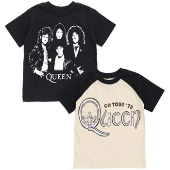 Rock T-shirt Heather Queen : Graphic Band Graphic Target Charcoal Logo Gray