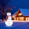 NAYSAYE Party Decoration and Accessories White Snowman Figurine with Festive Holiday Charm for Christmas Parties, White, 23.62"*23.62"*47.24" - 2 of 4