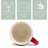 Elanze Designs Not Today Satan Two Toned Ombre Matte Red and Black 12 ounce Ceramic Stoneware Coffee Cup Mug - 3 of 4
