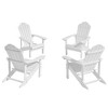 Sonkuki 4-Pack Faux Wood Adirondack Chair with High Back and Wide Seat - 2 of 4