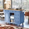 NicBex 5 Drawer Rolling Kitchen Island Cart with 1 Cabinet and 3 Open Shelves,Kitchen Island on Wheels with Towel Rack,Island Table for Kitchen - 2 of 4