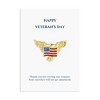 Anna-Kaci Golden Tone Bald Eagle Flag Brooch Pin with Gift Message Card & Envelope Jewelry Gifts - 2 of 4