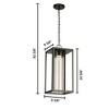 21" Walker Hill LED Outdoor Wall Light: Seedy Glass, Matte Black - EGLO, ETL Listed, Vintage Style - 4 of 4