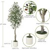 Faux Olive Tree Tall,Olive Trees Artificia Indoor with White Planter and Green Moss, Fake UV Resistant Artificial Tree - 2 of 4