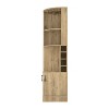 Vynxaria Space-Saving Corner Cabinet with Wine Glass Rack and Cubbies - 2 of 4