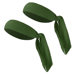 Unique Bargains Adjustable Soft Sweat Wicking Tennis Tie Headband Sweatband for Men Women 2 Pcs - 1 of 4