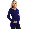 Maternity Tunic Top with Long Sleeves, Side Button - 4 of 4
