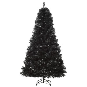 TopComfy Christmas Tree Stand 7FT Unlit Douglas Fir Tree with Realistic Branches for Holiday Decor, Black, 50.5"*50.5"*82.8" - 1 of 4