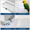 Small Bird Cage with Wheels, 40 Inch Parakeet Cage with Top Stand, 3 in 1 Bird Carrier for Parakeets, Canaries, Lovebirds, Small Quaker - 3 of 4