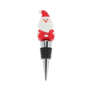 Unique Bargains Santa Claus Bottle Stopper Zinc Alloy ABS Silicone 1Pc - 1 of 3