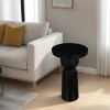 Royal Hampton, Tia 12 Inch Round Side End Table with Turned Pedestal Base, Mango Wood in Matte Finish - 3 of 4