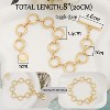 18k Gold Plated Personalized Chunky Cuban Oval Link Chain Bracelets for Men Toggle Rope Bracelet Jewelry for Women - 4 of 4