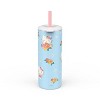 Zak Designs 16 fl oz Stainless Steel Vacuum Insulated Hello Kitty Straw Tumbler: Kids Portable Drinkware, Dishwasher-Safe - 2 of 4