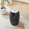 MOEPISY 12 inch Mosaic Patio End Table, Black - 4 of 4