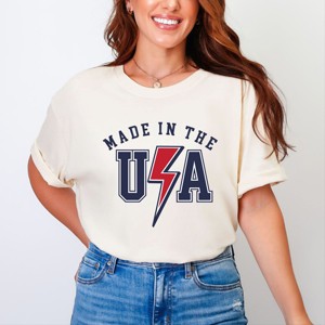 Simply Sage Market USA Lighting Bolt Garment Dyed Tee - 1 of 4