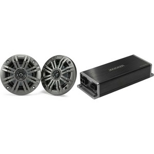 Kicker Marine KPX300.4 Powersports Amp & 4" Marine Speakers (2 Ohm ) - 1 of 4