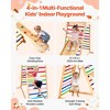 VEVOR Indoor Playground Jungle Gym, 4-in-1 Wooden Indoor Playground Playset with Climbing Rock, Slide, Wooden Ladder & Gym Rings, 220LBS, Multicolor - 3 of 4