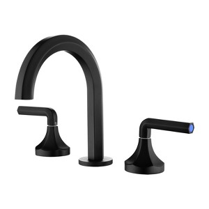 Cobbe Bathroom Sink Faucet for Vanity 3-Hole Installation Double Handle 8-Inch Widespread Matte Black - 1 of 4