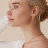 14K Gold Plated Sterling Silver Posts Oval Chunky Hoop Earrings for Women - Trendy Statement Thick Gold Hoops - 4 of 4