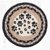 Earth Rugs Round Jute Trivet 10"x10" – Heart Paw Print with Natural Braided Fiber - 2 of 3