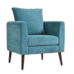 NicBex Chenille Accent Chair,Upholstered Living Room Chairs with Pillow and Solid Wood Legs,Modern Comfy Arm Chair,Accent Chairs for Living Room - 1 of 4