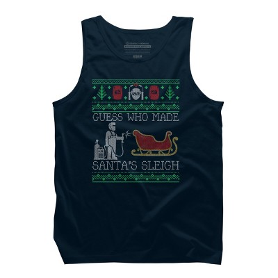 Men's Design By Humans Christmas Welder Welding Xmas Funny Welder Ugly Christmas Sweate By pahari Tank Top