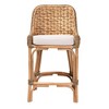 Kyle Woven Rattan Counter Height Barstool with Cushion - bali & pari: Handcrafted, No Assembly Required - 3 of 4