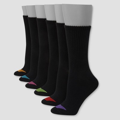 Hanes Premium 6 Pack Women's Cushioned Crew Socks - White 5-9