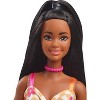 Barbie 12.7" Fashionista Pink and Orange Check Dress Doll Black Hair/Brown Eyes - 3 of 4
