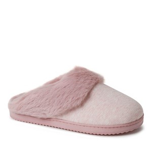 Dearfoams Women's Dahlia Rib Knit Scuff House Shoe Slipper - 1 of 4