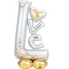 LoonBalloon 58 Inch LOVE Wedding Air-Fill Balloon with 4 Latex Balloons – Elegant & Romantic Wedding Balloon Set - 2 of 3