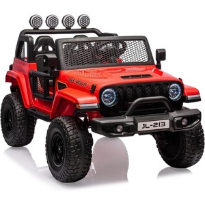 2 Seater Kids Ride on Car 24V Electric Vehicles for Toddlers 2WD/4WD Switchable Battery Powered Truck Cars with Remote Control, Trunk - 1 of 4