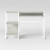 Paulo Wood Writing Desk with Storage Weathered White - Project 62™ - image 3 of 4