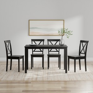 Glenwillow Home 48" Wood Dining Table + X-Back Dining Chairs Dining Set (3-Piece or 5-Piece Set) - 1 of 4