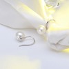 Drop Hook Earrings for Women Simulated Pearl Sterling Silver Ginger Lyne Collection - 2 of 4